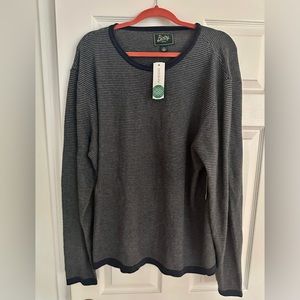 NWT Bixby Nomad navy pique crewneck recycled polyester thermal shirt